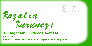 rozalia kurunczi business card